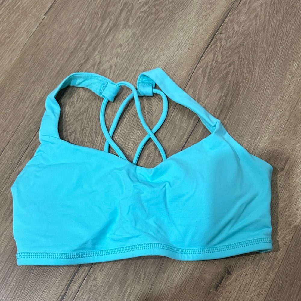 Lululemon Athletica Blue Sports Bra with Geometric Straps